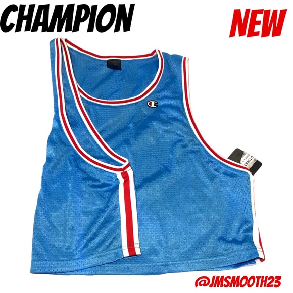 🆕 Champion Mesh Cropped Tank Top - Picture 1 of 11
